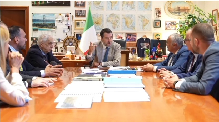 Infrastrutture: il Ministro Salvini incontra architetti, geologi, ingegneri e geometri — Focus su Ponte sullo Stretto di Messina e riforma del Testo Unico delle Costruzioni